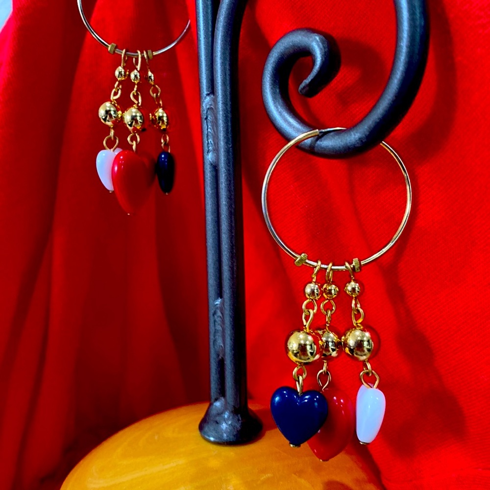 ❤️🤍💙 Earrings